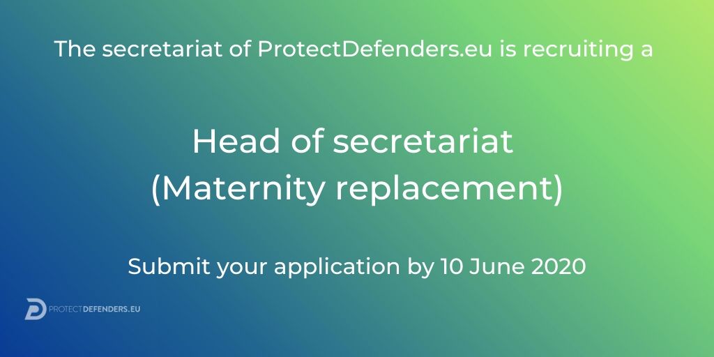 The secretariat of ProtectDefenders.eu