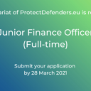 We are hiring – The Secretariat of ProtectDefenders.eu is looking for a Junior Finance Officer (full-time)