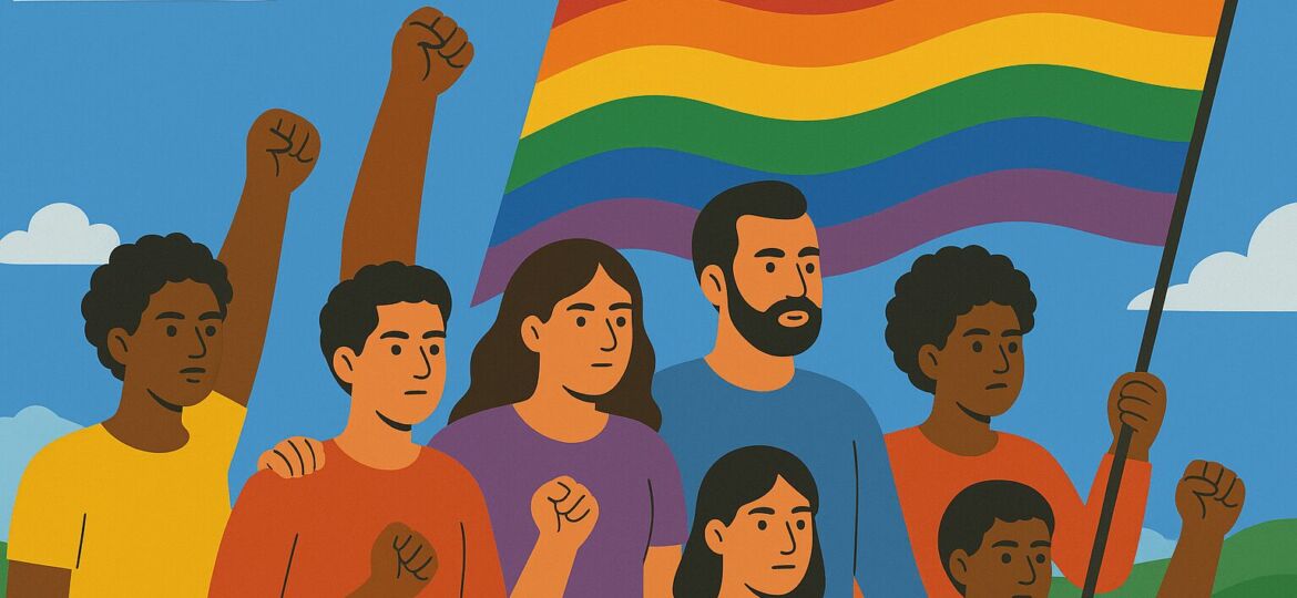 Solidarité et fierté multicolore