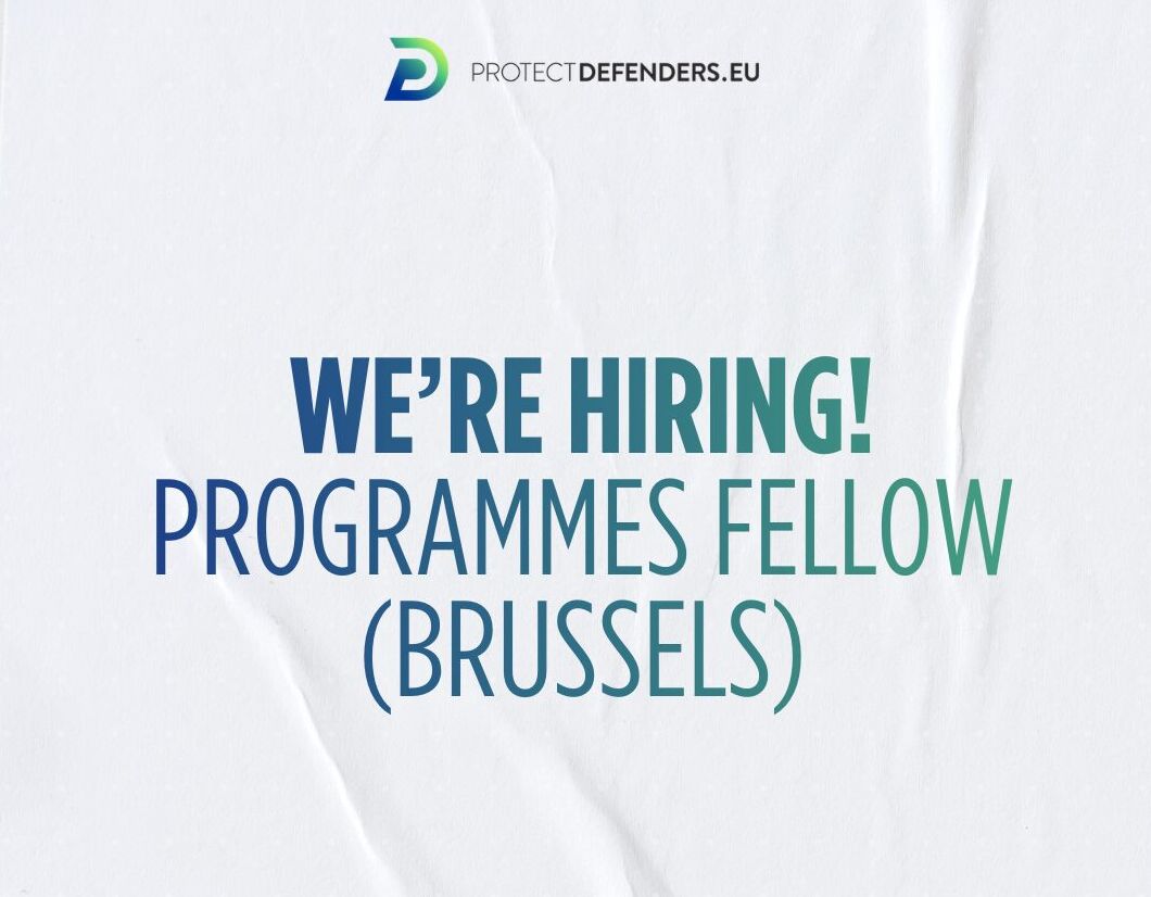 We Are Hiring: Programmes Fellow (Brussels) - ProtectDefenders