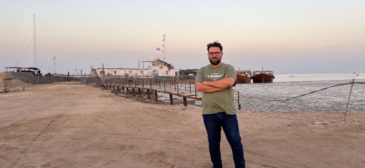 In Basra, the Fao area, last point in the south of Iraq Map, close to the Gulf